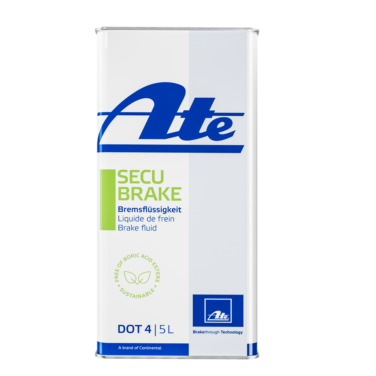 ATE Bremsfluessigkeit Kanister 5L DOT4 Secubrake Rueckseite 1